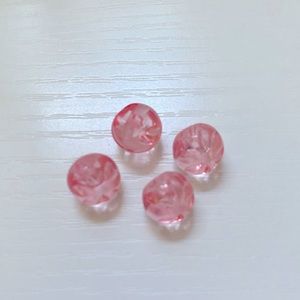 Set of 4 Vintage Pink Starburst Buttons